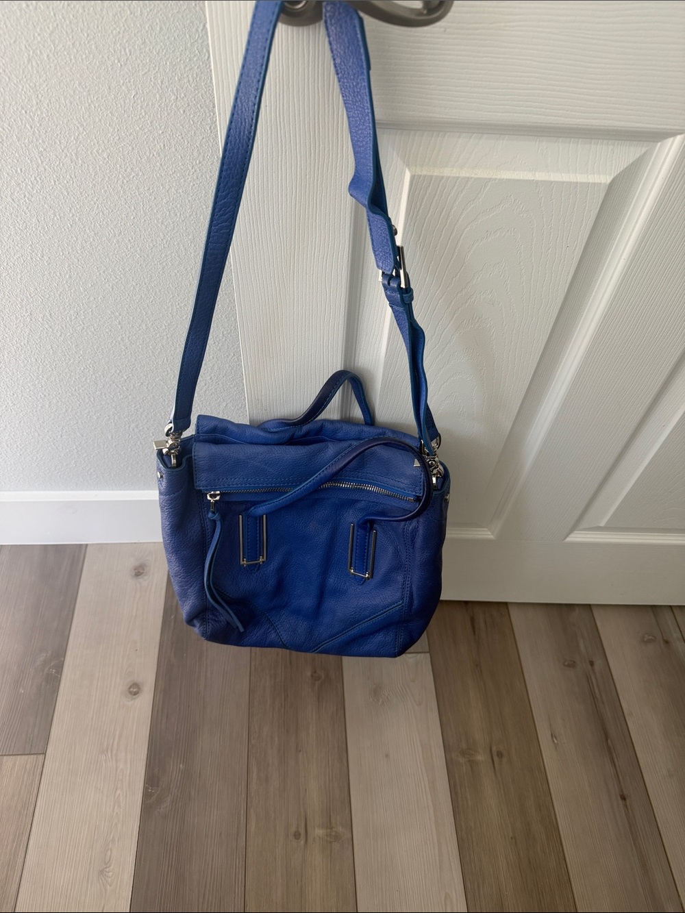 Botkier Electric Blue Leather Shoulder Crossbody Bag
